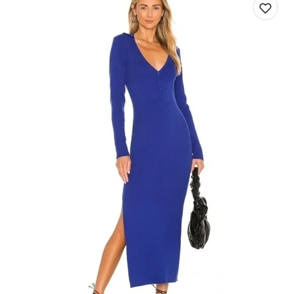 cobalt blue bardot dress Cobalt Bardot Maxi Dress